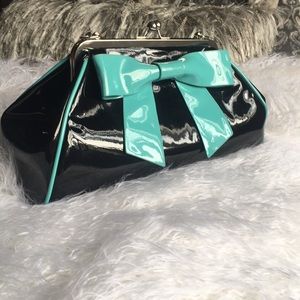 Pinup Couture Black & Teal Purse